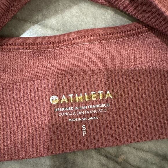 NWT Athleta Aurora Ribbed Scoop Bra D-DD "Tawny Rose" - Picture 10 of 10